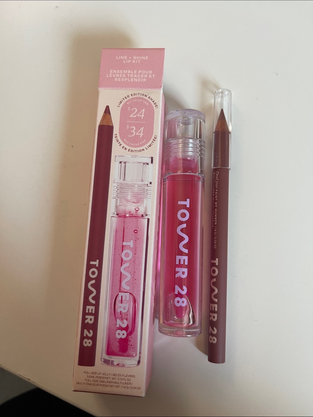 Tower 28 Pink Lip Gloss & Lip Liner Duo